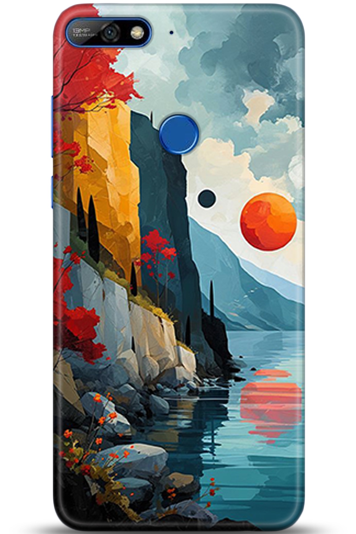 Huawei Y7 2018 Uyumlu Kılıf HD Baskılı Kılıf - Followed Institution 5368