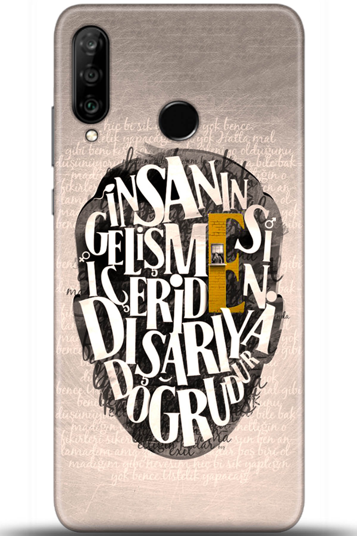 Huawei P30 Lite Uyumlu Kılıf HD Baskılı Kılıf - Followed Institution 5587