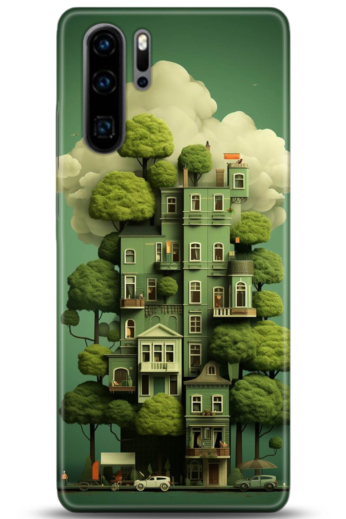 Huawei P30 Pro Uyumlu Kılıf HD Baskılı Kılıf - Followed Institution 5273