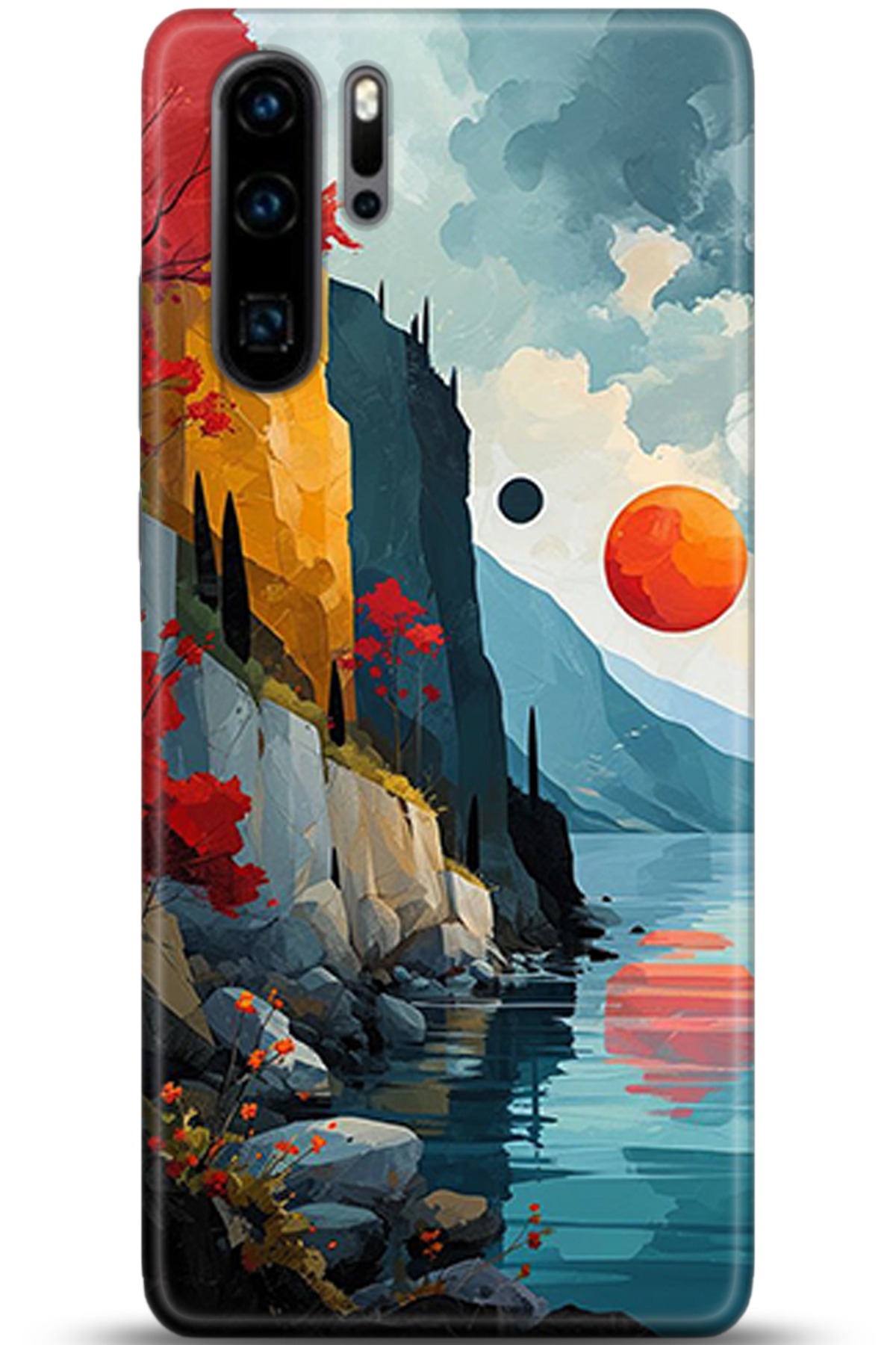 Huawei P30 Pro Uyumlu Kılıf HD Baskılı Kılıf - Followed Institution 5368