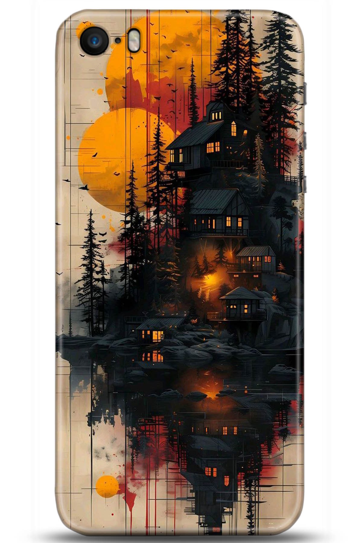 Apple iPhone 5S Uyumlu Kılıf HD Baskılı Kılıf - Followed Institution 5292