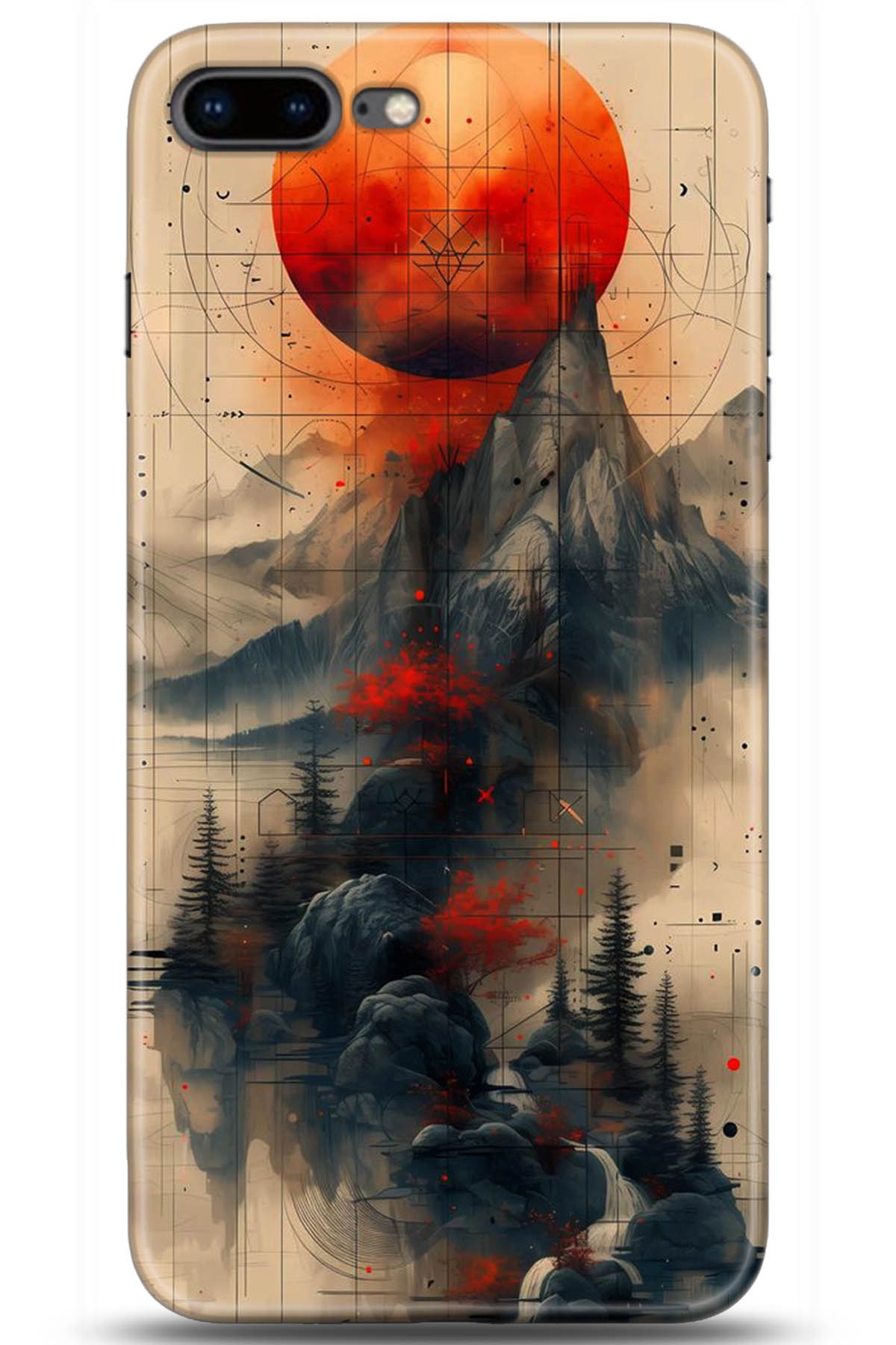 Apple iPhone 8 Plus Uyumlu Kılıf HD Baskılı Kılıf - Followed Institution 5244