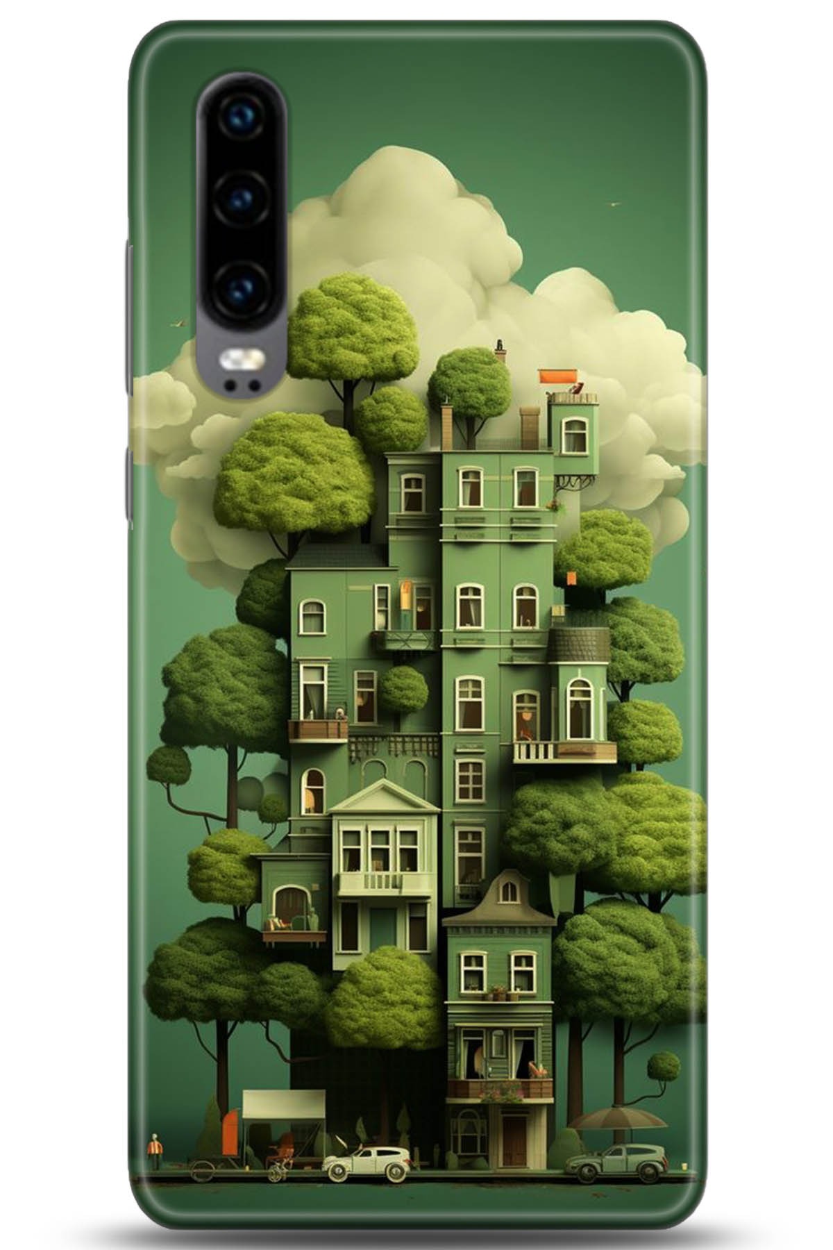 Huawei P30 Uyumlu Kılıf HD Baskılı Kılıf - Followed Institution 5273