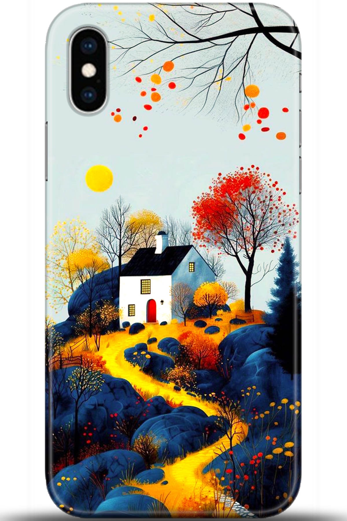 Apple iPhone X Uyumlu Kılıf HD Baskılı Kılıf - Followed Institution 5569