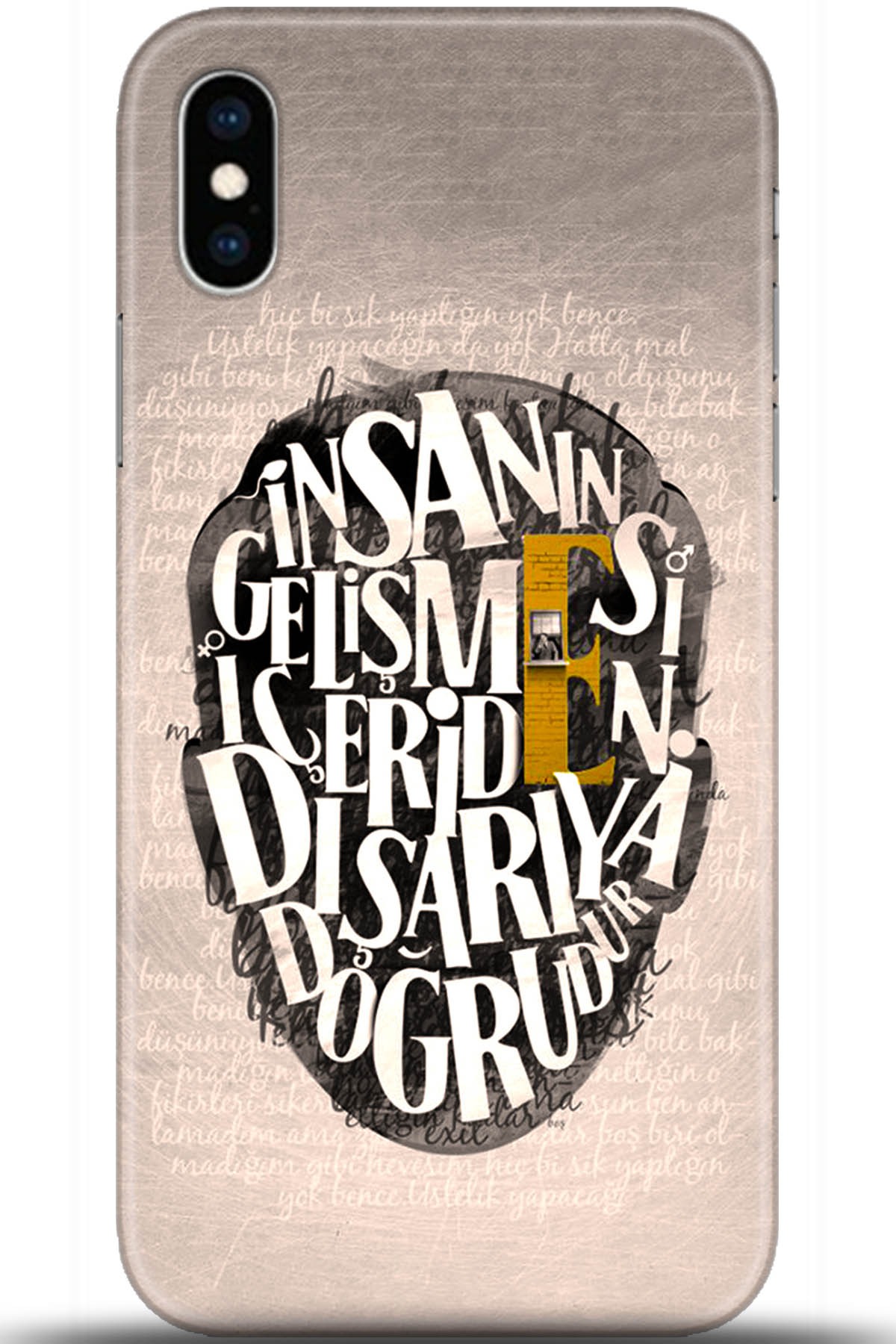 Apple iPhone X Uyumlu Kılıf HD Baskılı Kılıf - Followed Institution 5587