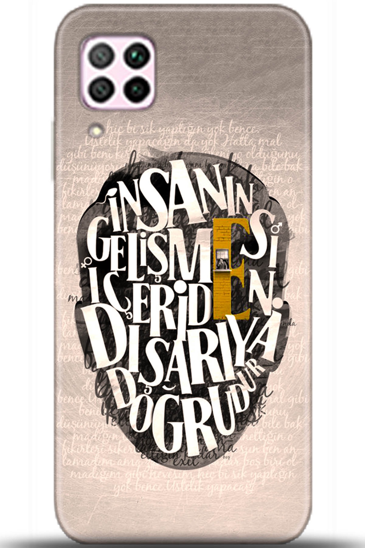 Huawei P40 Lite Uyumlu Kılıf HD Baskılı Kılıf - Followed Institution 5587