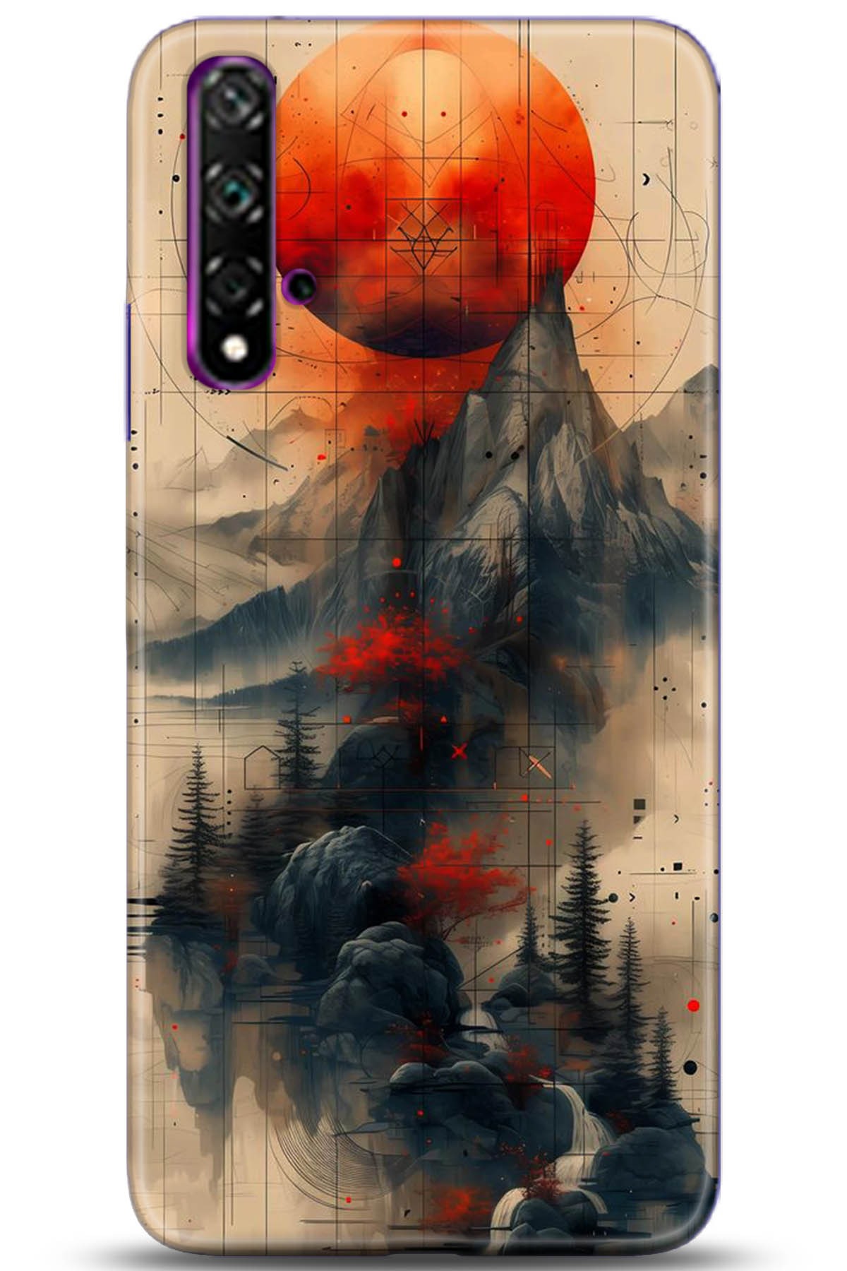 Huawei Nova 5T Uyumlu Kılıf HD Baskılı Kılıf - Followed Institution 5244