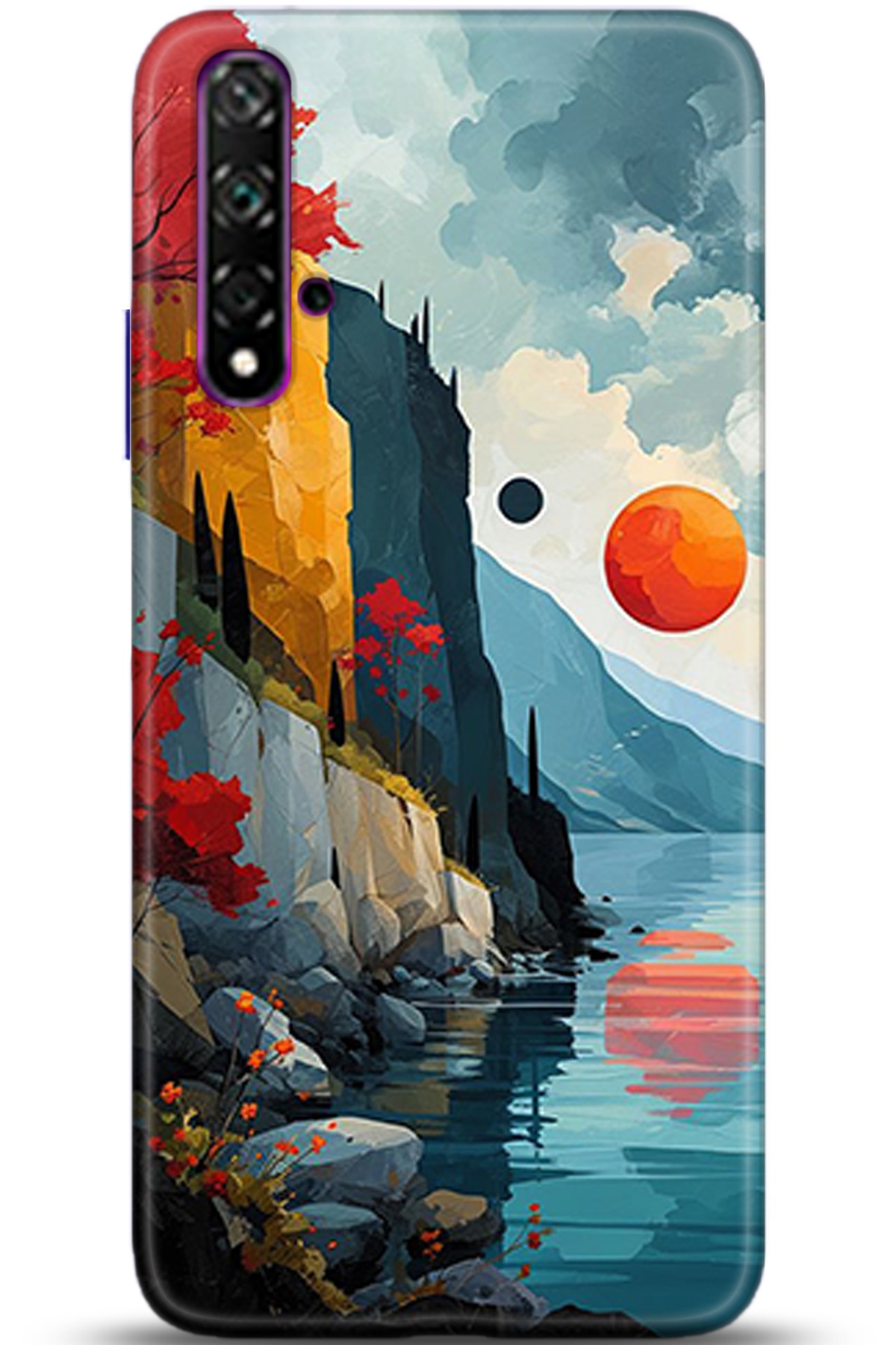 Huawei Nova 5T Uyumlu Kılıf HD Baskılı Kılıf - Followed Institution 5368