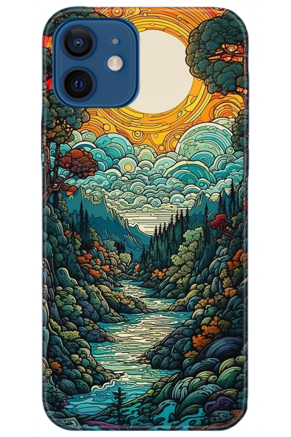 Apple iPhone 12 Mini Uyumlu Kılıf HD Baskılı Kılıf - Followed Institution 5198