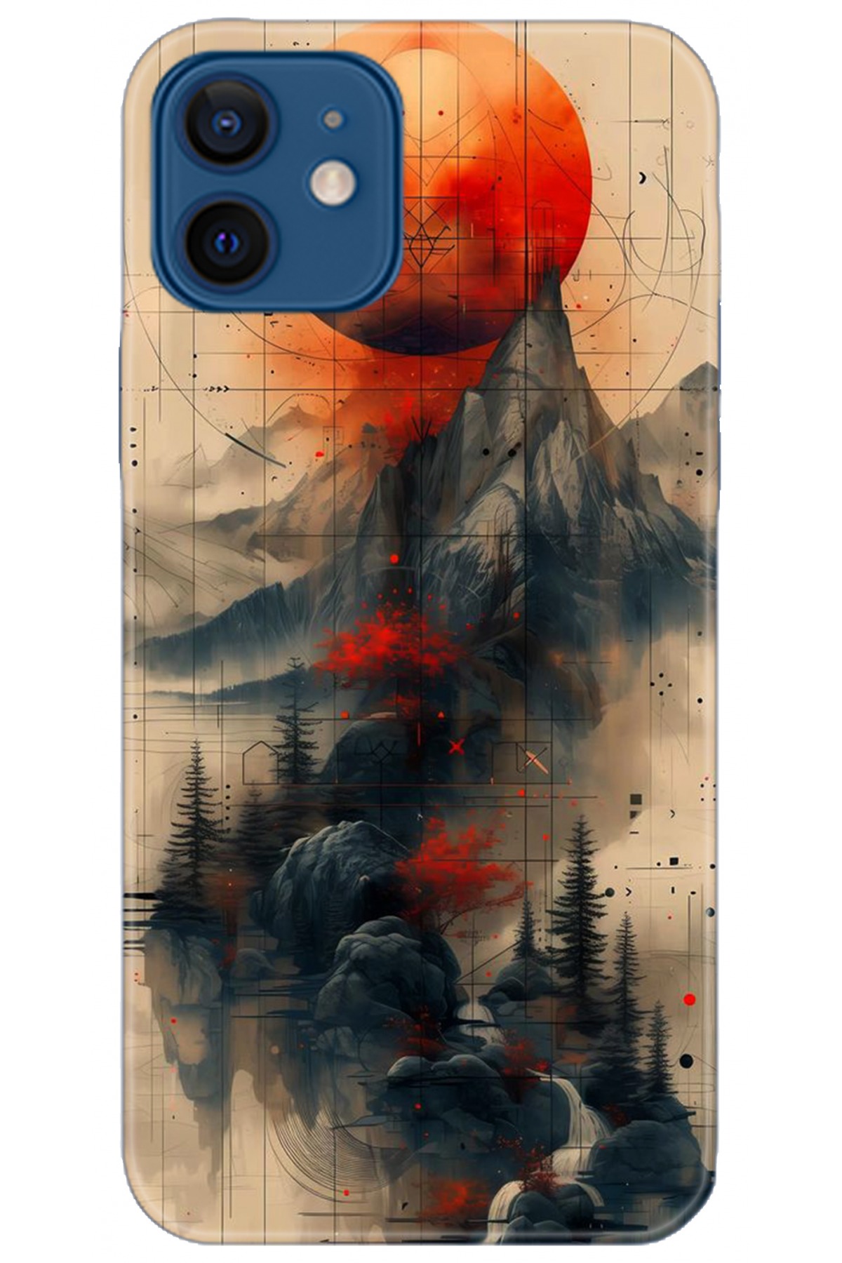 Apple iPhone 12 6.1inç Kılıf HD Baskılı Kılıf - Followed Institution 5244