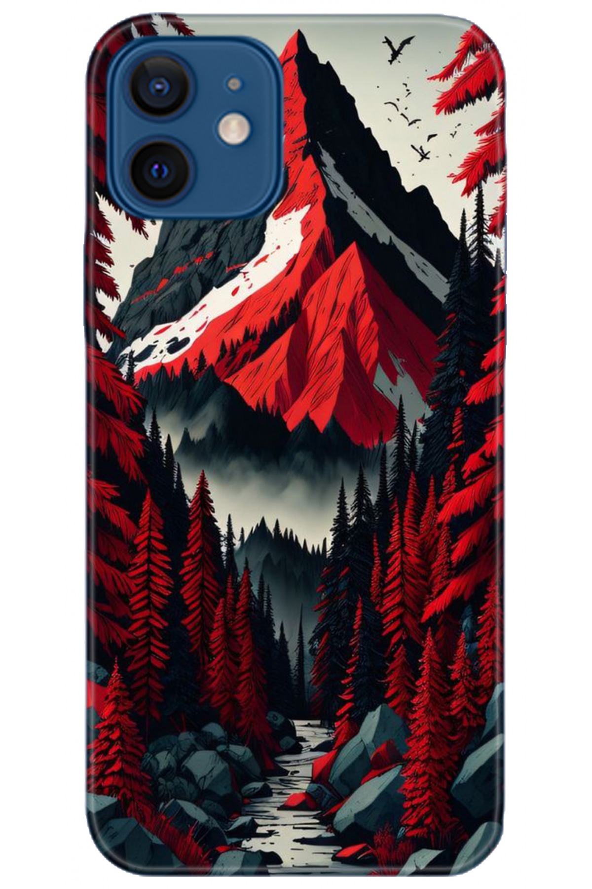 Apple iPhone 12 6.1inç Uyumlu Kılıf HD Baskılı Kılıf - Followed Institution 5196