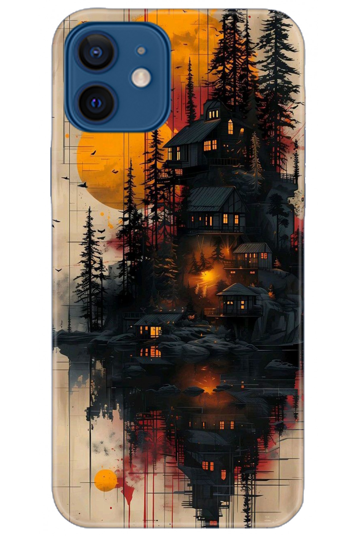 Apple iPhone 12 6.1inç Uyumlu Kılıf HD Baskılı Kılıf - Followed Institution 5292