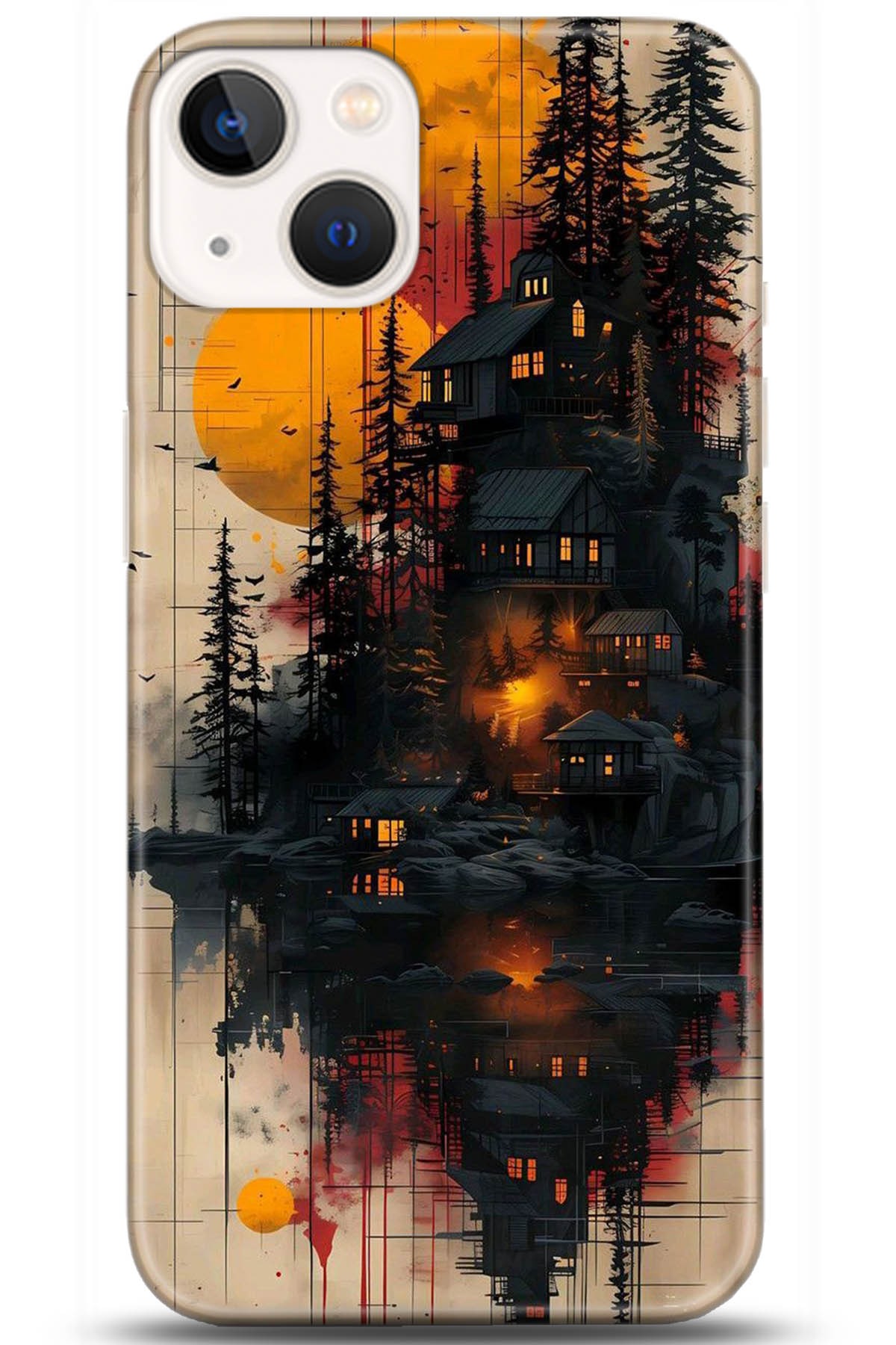 Apple iPhone 13 Mini Kılıf HD Baskılı Kılıf - Followed Institution 5292